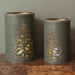 Signature HomeStyles Cylinders Green Cutout Tree 2pc Cylinder Set