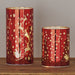 Signature HomeStyles Cylinders LED Santa Sleigh Glass Cylinder 2 pc Set