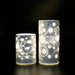 Signature HomeStyles Cylinders LED Swirling Snowflakes Glass 2pc Cylinder Set