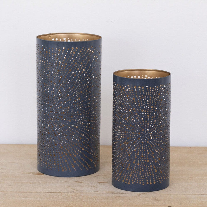 Signature HomeStyles Cylinders Smoke Blue Starburst 2pc Cylinder Set