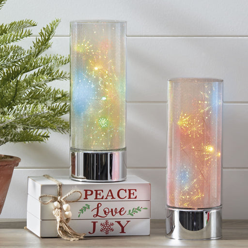 Signature HomeStyles Cylinders Sparkle Glass™ Color Changing LED Cylinder Accent Light