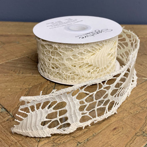 Signature HomeStyles Decorative Accents Cream Lace Ribbon