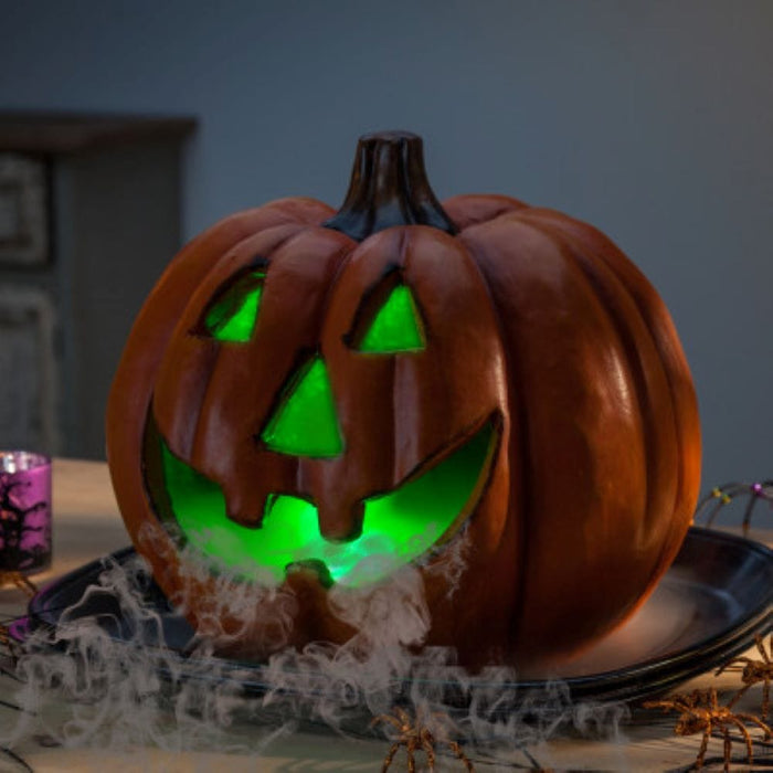 Signature HomeStyles Decorative Accents Electric Lighted Smoking Jack-O-Lantern