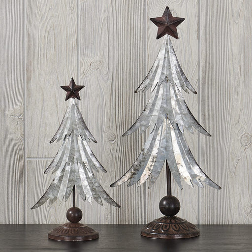 Signature HomeStyles Decorative Accents Galvanized Metal Pine Tree