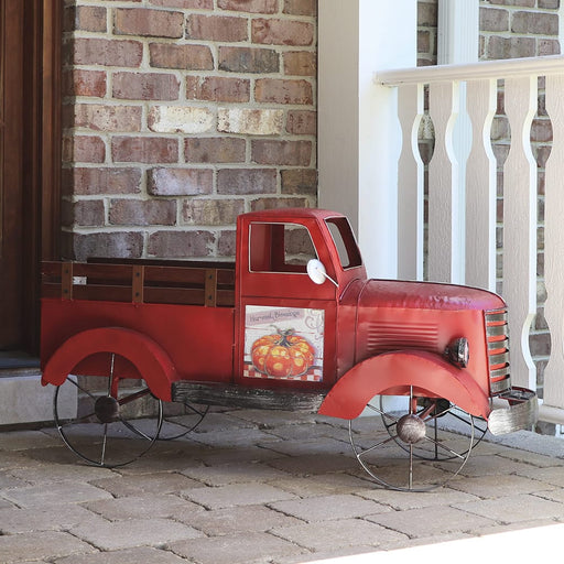 Signature HomeStyles Decorative Accents Large LED Red Metal Truck