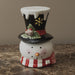 Signature HomeStyles Decorative Accents Black Hat LED Ceramic Snowman Cookie Jar