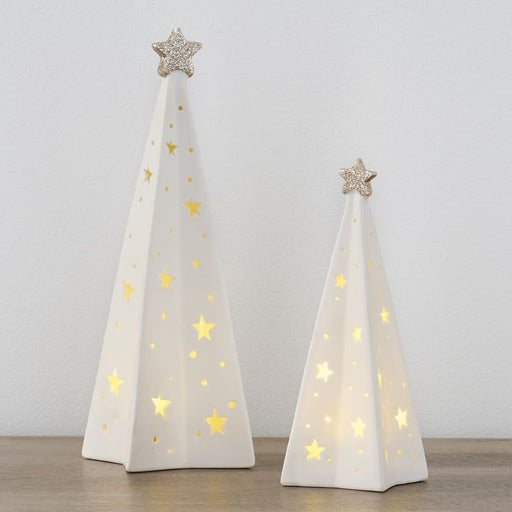 Signature HomeStyles Decorative Accents LED Ceramic Star Trees