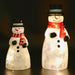 Signature HomeStyles Decorative Accents LED Frost 2pc Glass Snowman Set