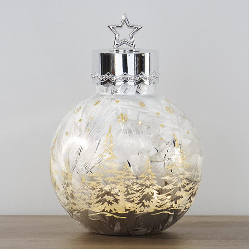Signature HomeStyles Decorative Accents LED Frosted Trees Glass Star Top Ornament
