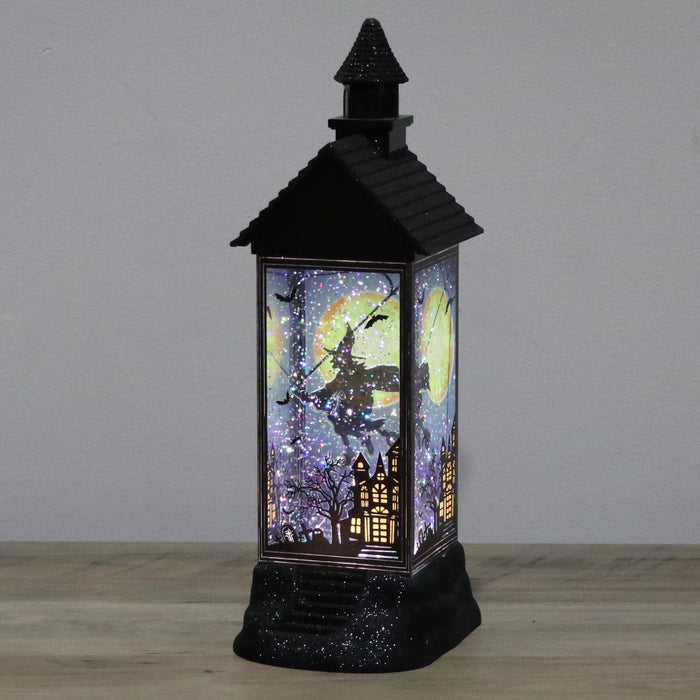 Signature HomeStyles Decorative Accents Flying Witch LED Halloween Scene Spinning Water Globe