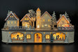 Signature HomeStyles Decorative Accents LED Laser Cut Wooden Village