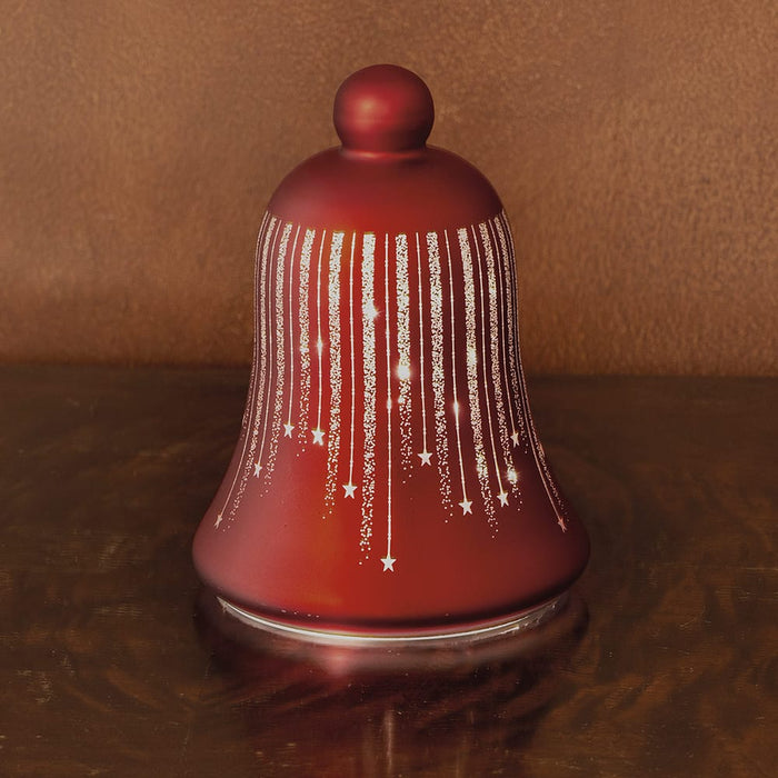 Signature HomeStyles Decorative Accents LED Red Glass Bell