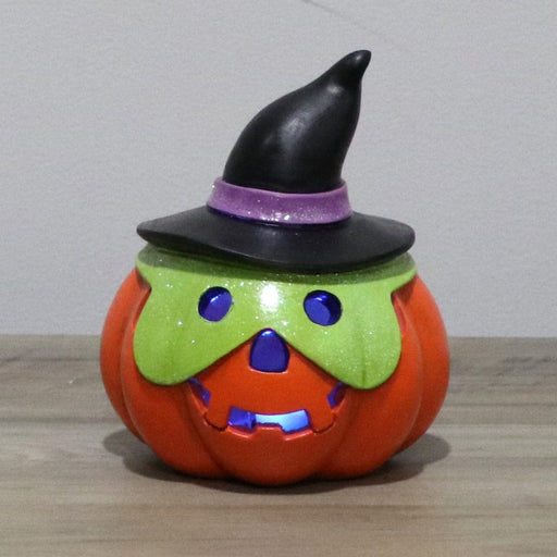 Signature HomeStyles Decorative Accents Witch LED Resin Halloween Costume Pumpkin