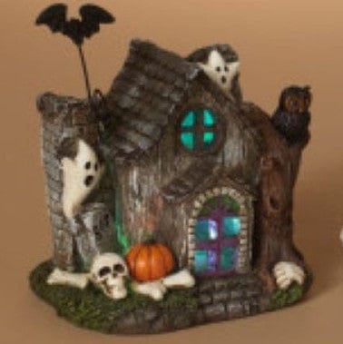 Signature HomeStyles Decorative Accents Purple Light LED Resin Haunted Houses