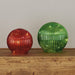 Signature HomeStyles Decorative Accents LED Ribbed Glass Sphere 2pc Set