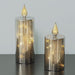 Signature HomeStyles Decorative Accents LED Smoky 2pc Glass Candle Set