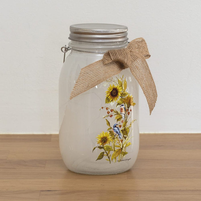 Signature HomeStyles Decorative Accents Bird LED Sunflower Mason Jar