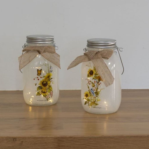 Signature HomeStyles Decorative Accents LED Sunflower Mason Jar