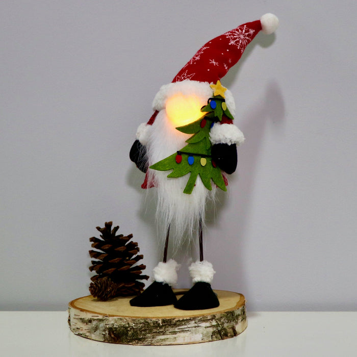 Signature Homestyles Decorative Accents LED Wobble Legs Gnome w/Tree