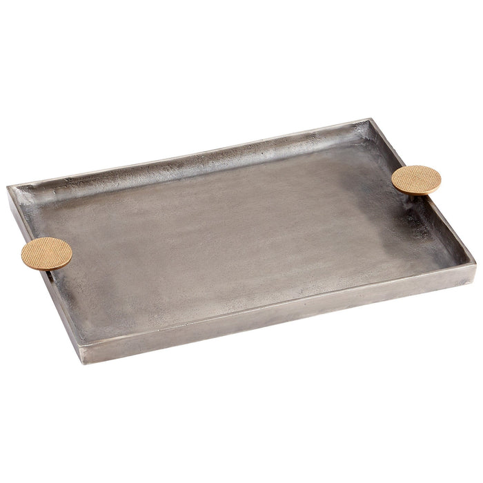 Cyan Design Decorative Accents Obscura Tray - Silver And Gold, Medium