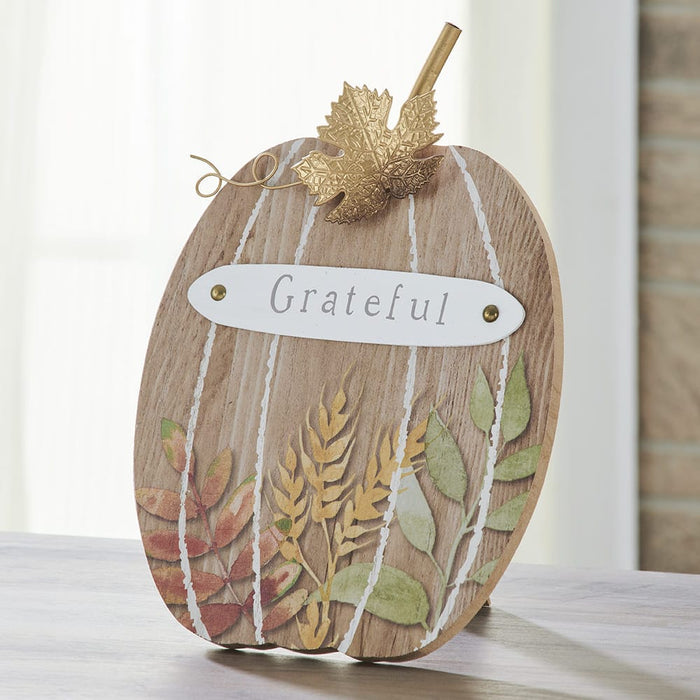 Signature HomeStyles Decorative Accents Pumpkin Wood Stand