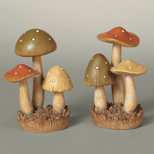 Signature HomeStyles Decorative Accents Resin Wild Mushroom Shelf Sitters