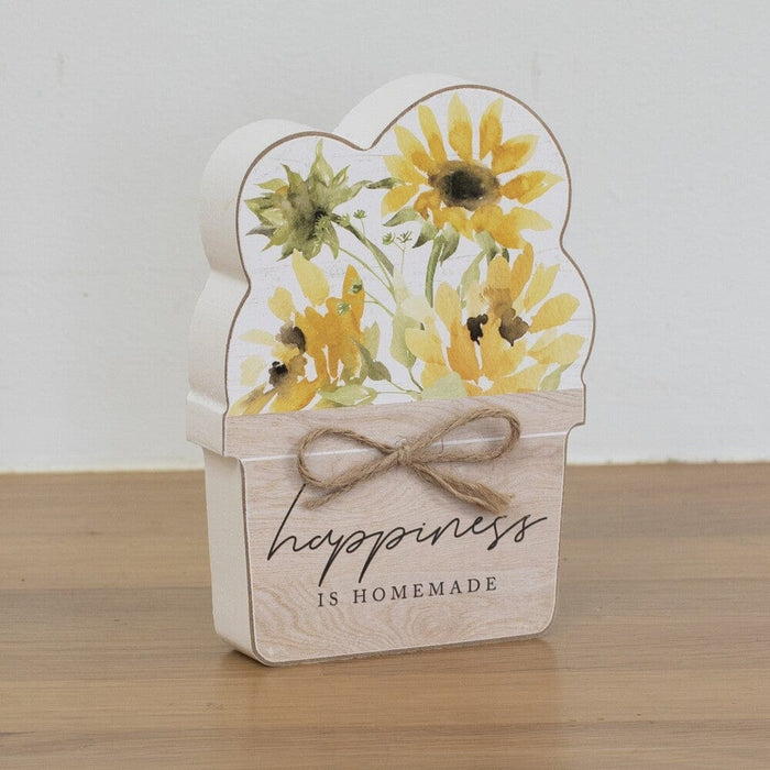 Signature HomeStyles Decorative Accents Sunflower Wood Block