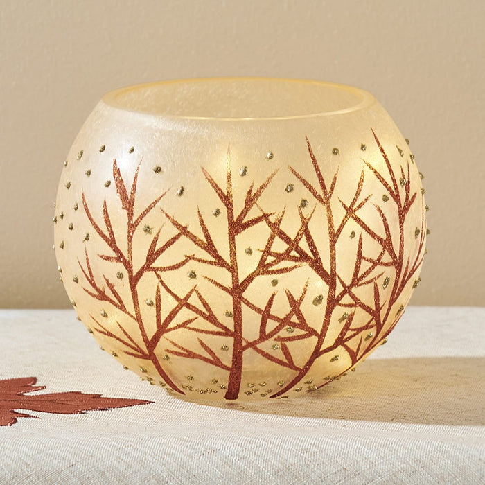 Signature HomeStyles Trees Glass Bowl