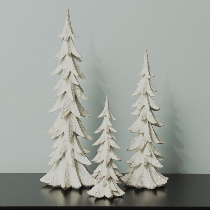 Signature HomeStyles Decorative Accents Whitewash 3pc Winter Tree Set