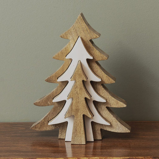 Signature HomeStyles Decorative Accents Wood 3pc Nesting Tree Set