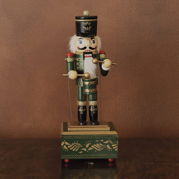 Signature HomeStyles Decorative Accents Green Wood Musical Nutcracker