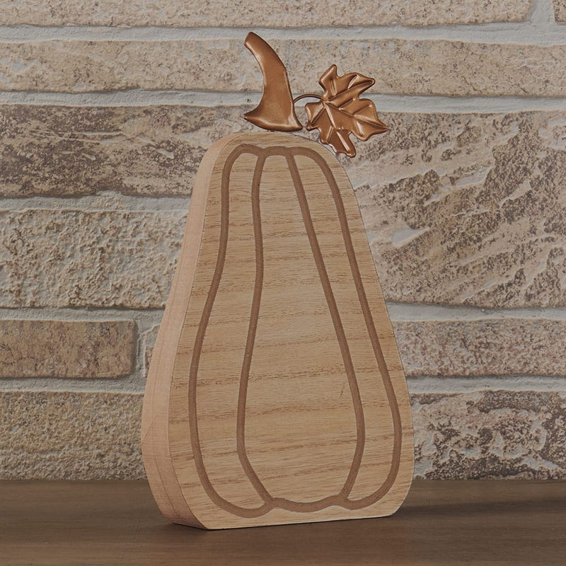 Signature HomeStyles Decorative Accents Wooden Carved Pumpkin