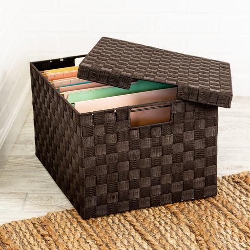 Signature HomeStyles Desk Organization Large Woven File Box