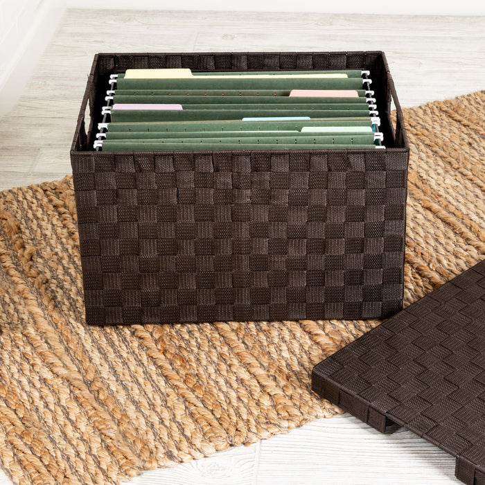 Signature HomeStyles Desk Organization Large Woven File Box