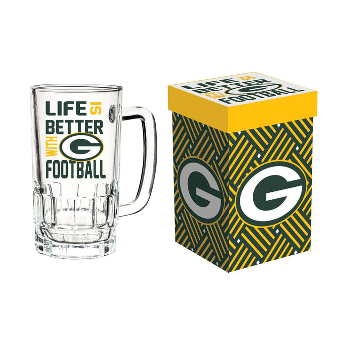 Signature HomeStyles Drinkware Green Bay Packers NFL Glass Tankard Cups