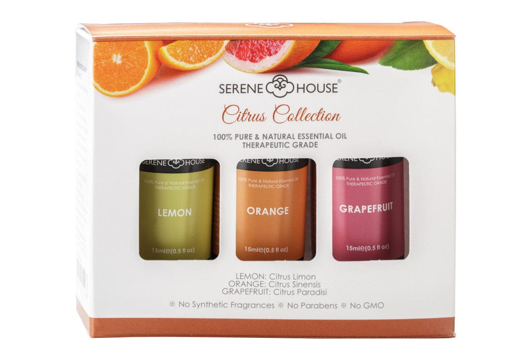 Signature HomeStyles Essential Oils Citrus Set - Natural Essential Oil Gift Set