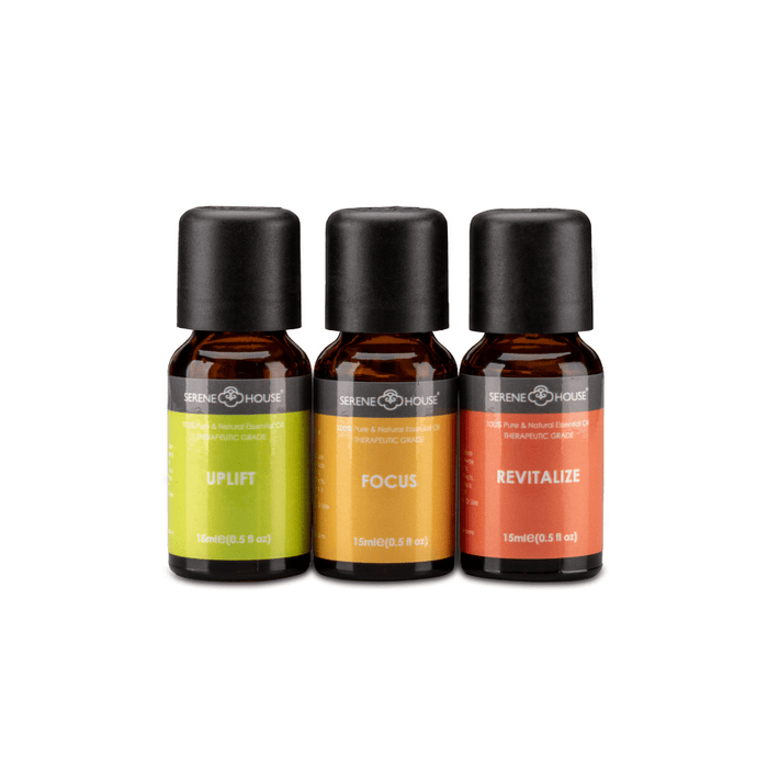 Signature HomeStyles Essential Oils Energy Set - Natural Essential Oil Gift Set