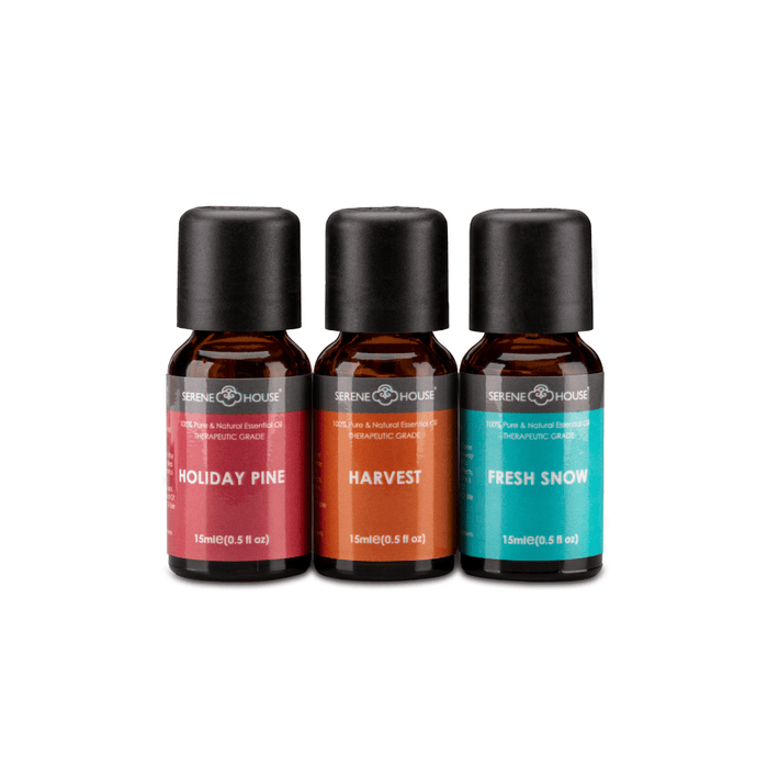 Signature HomeStyles Essential Oils Holiday Set - Natural Essential Oil Gift Set