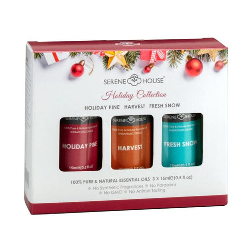 Signature HomeStyles Essential Oils Holiday Set - Natural Essential Oil Gift Set