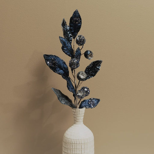 Signature HomeStyles Floral Picks & Stems Blue Velvet Leaf Spray