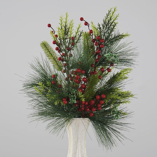 Signature HomeStyles Floral Picks & Stems Holiday Pine & Berry 2pc Pick Set