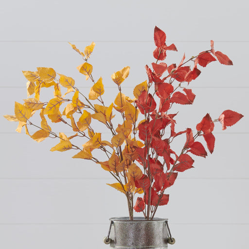 Signature HomeStyles Floral Picks & Stems Red/Orange Harvest Leaf Pick Set