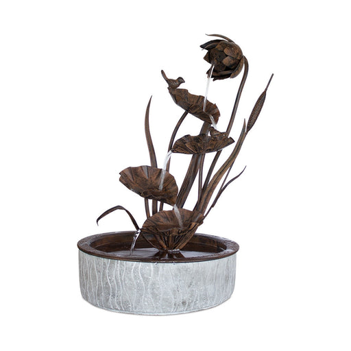 Signature HomeStyles Fountain Bronze Floral Fountain- 24"H