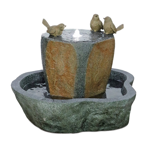 Signature HomeStyles Fountain Stone Bird Bath Pool Fountain- 17.5"H