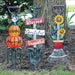 Signature HomeStyles Garden Decor Metal Harvest Design Yard Stakes