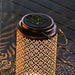 Signature HomeStyles Garden Decor- Solar Diamond Solar Bronze Metal Lantern