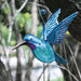 Signature HomeStyles Garden Decor- Solar Blue Solar Hummingbird Hanger