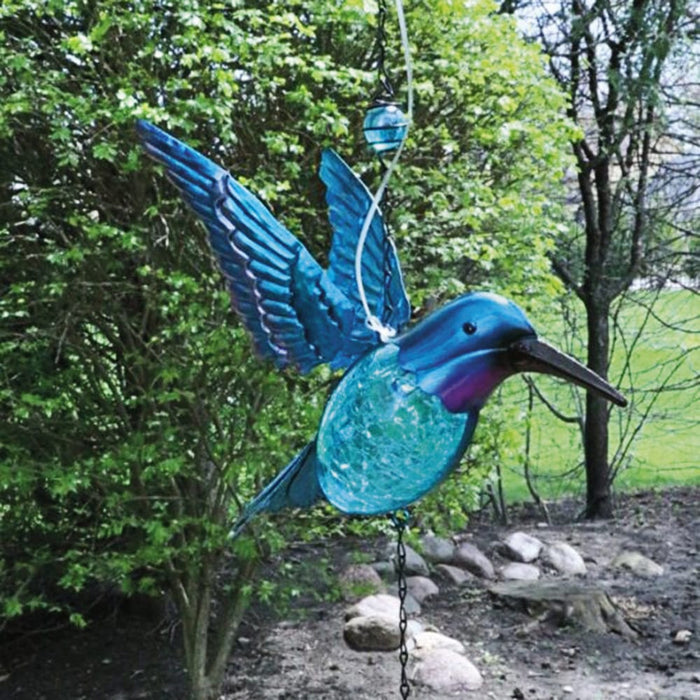 Signature HomeStyles Garden Decor- Solar Solar Hummingbird Hanger