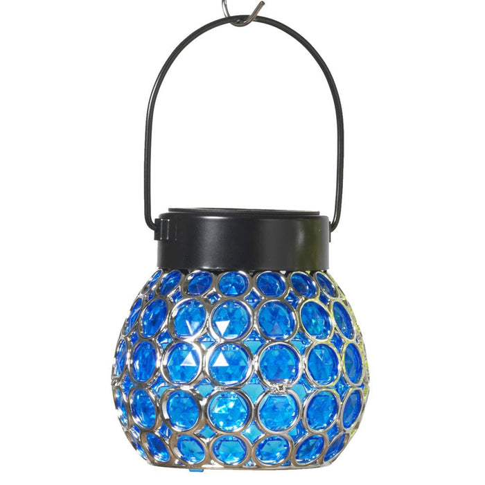 Signature HomeStyles Garden Decor- Solar Blue Solar Jeweled Lantern