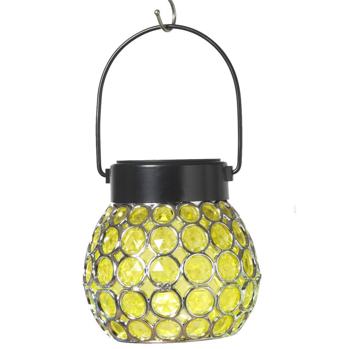 Signature HomeStyles Garden Decor- Solar Yellow Solar Jeweled Lantern